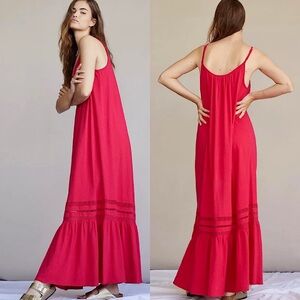 Anthropologie Trudie Lace Cotton Maxi Dress - Sz Med 💚🎀